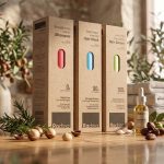 طراحی هویت بصری و بسته بندی محصولات رادینا به همراه شیشه قطره چکانی روغن آرگان